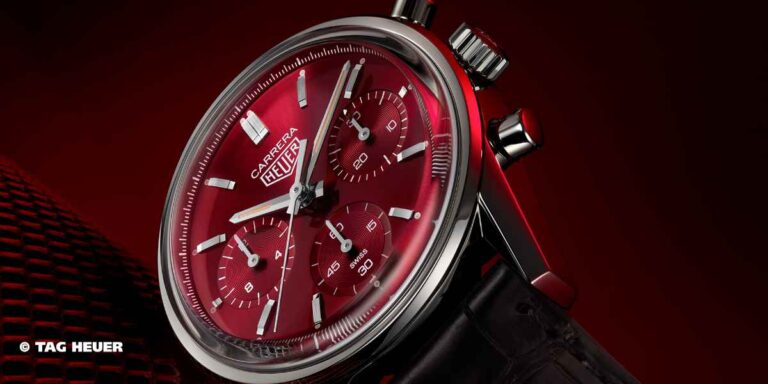 tag heuer carrera red dial header